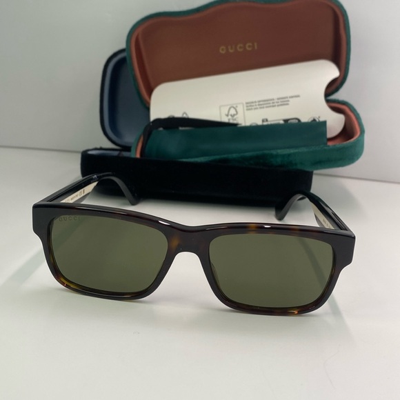 💯- New Authentic Gucci GG0340S 003 56 GG0340 Men's Sunglasses - Picture 5 of 15